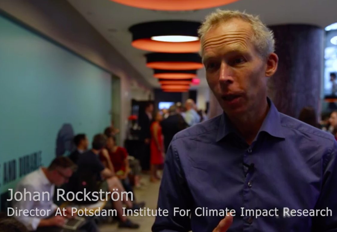 Josh Rockstrom talks about climate impact research at the Institute for Climate Impact Research.