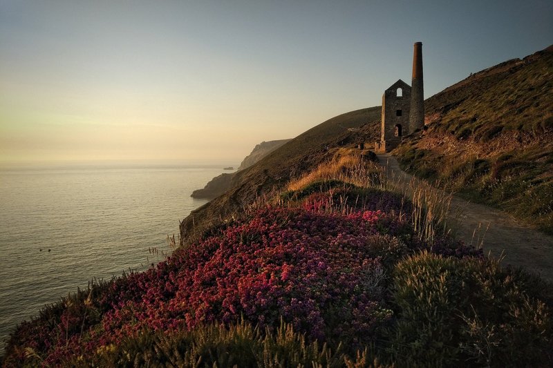 A tower perched on a cliff, offering a breathtaking view of the ocean below.