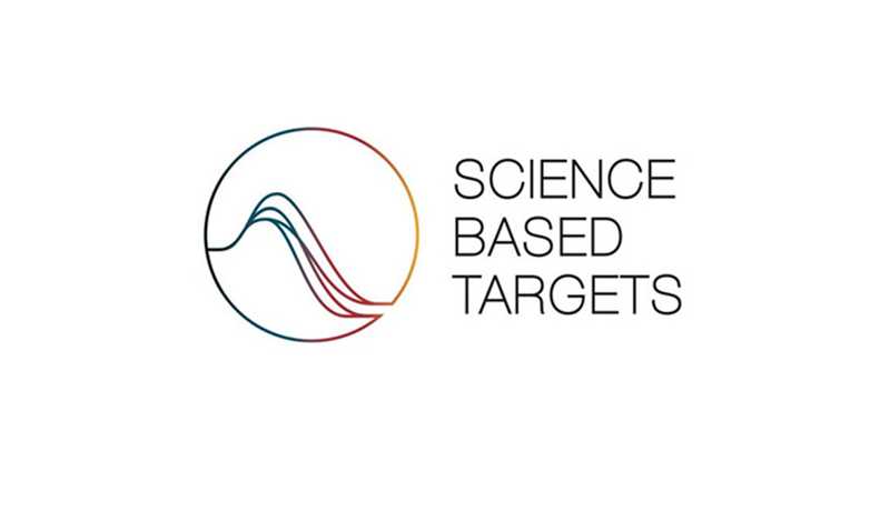 Iconic logo representing science-based targets, with a globe and a target symbol.